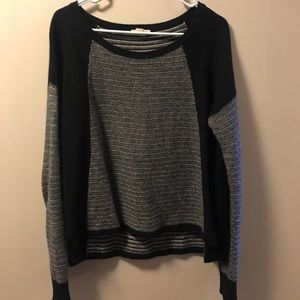 Black and white knit Club Monaco sweater